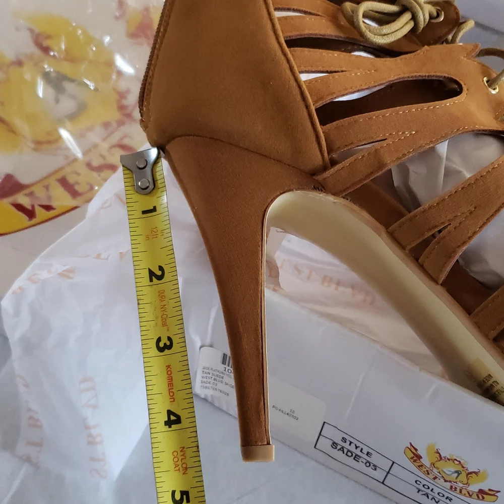 West Blvd New Pumps Gladiator High Heels Caged Lace Up Platform Shoes 10 Sexy!